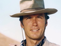 actor clint eastwood on TV set