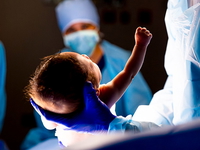 baby being born in hospital