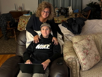 Eric Tarpinian-Jachym with his mother