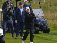 trump golfing turnberry scotland
